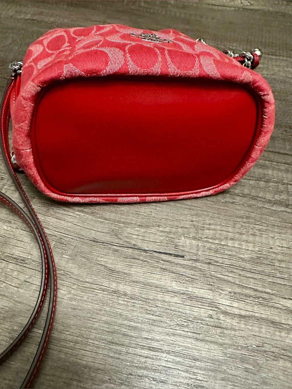 Coach Faye Mini Drawstring Bag In Signature Denim
